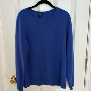 Talbots Blue Cashmere Crewneck Sweater